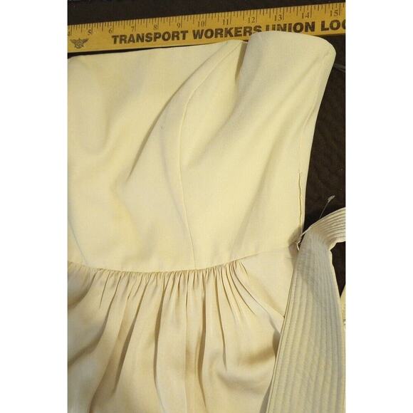 White By Vera Wang Dress Strapless W/Pockets Champagne Sz 2 Wedding Gown Prom - Picture 12 of 13